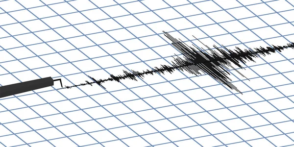 Trzęsienie ziemi w aktywności sejsmicznej — Wektor stockowy