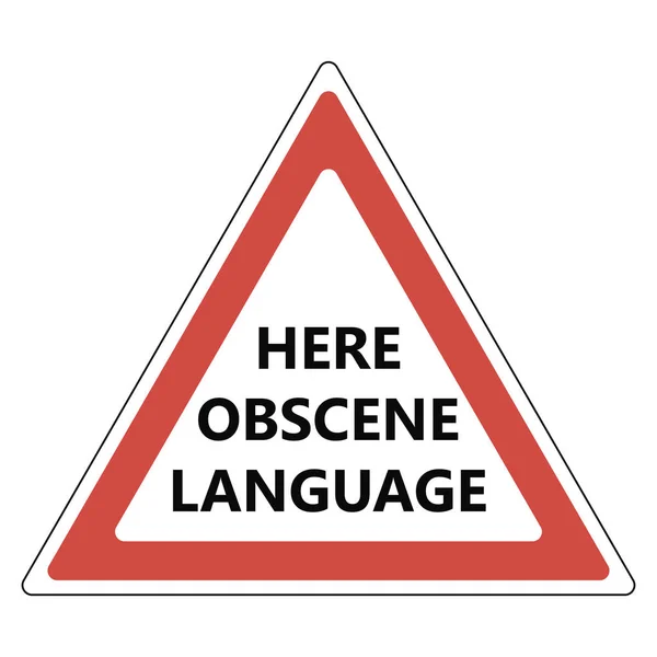 Ici signe de langage obscène — Image vectorielle