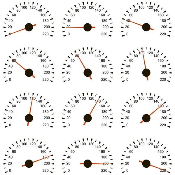 Σύνολο ταχύμετρο μετρητής ταχύτητας — Διανυσματικό Αρχείο