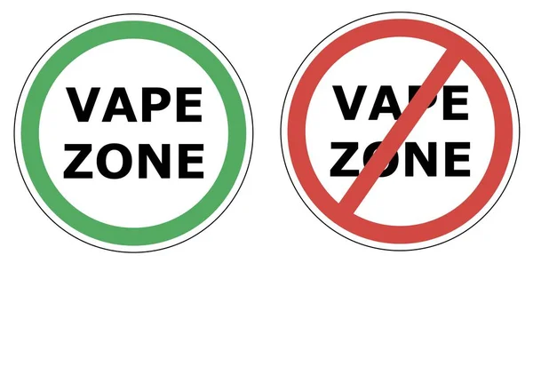 Vape zone sign — Stock Vector