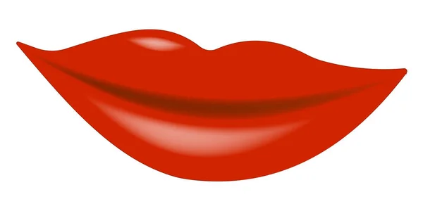 Lippen scharlachrot realistisch mit Glitzer — Stockvektor