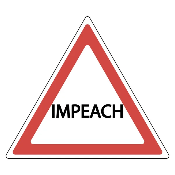Segnale stradale di impeachment — Vettoriale Stock