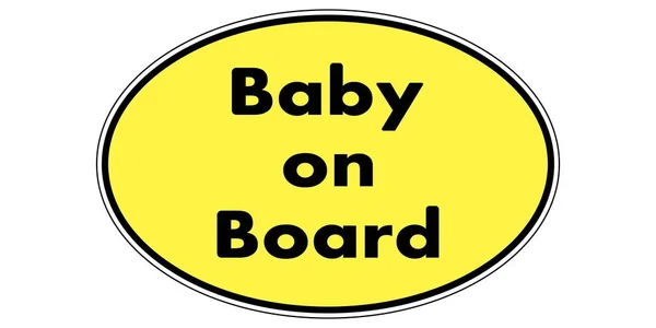 Bayi di stiker papan - Stok Vektor