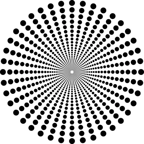 Cirklar i cirkel, illusion djup — Stock vektor