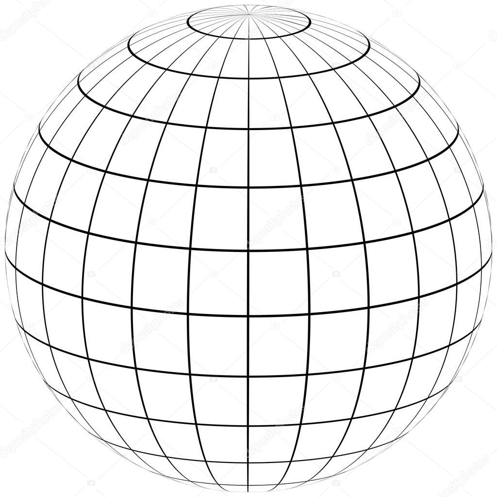 graticule globe Meridian and parallel