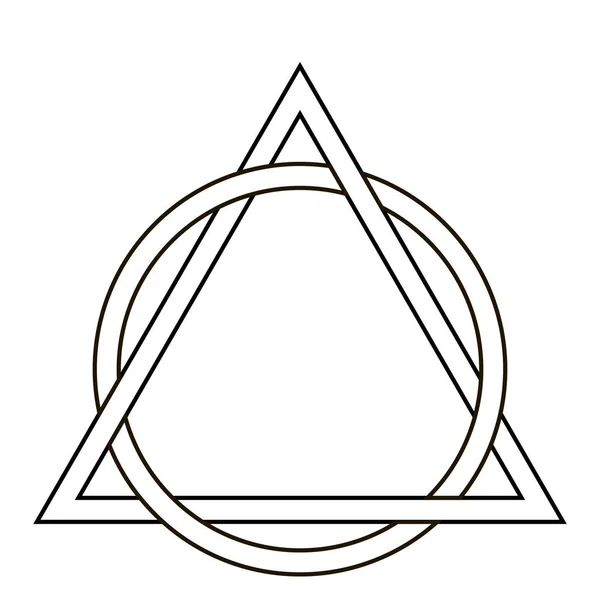 Tatouage triangle tissage cercle — Image vectorielle