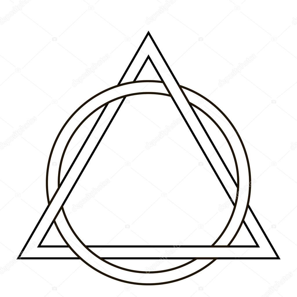 circle weave triangle tattoo