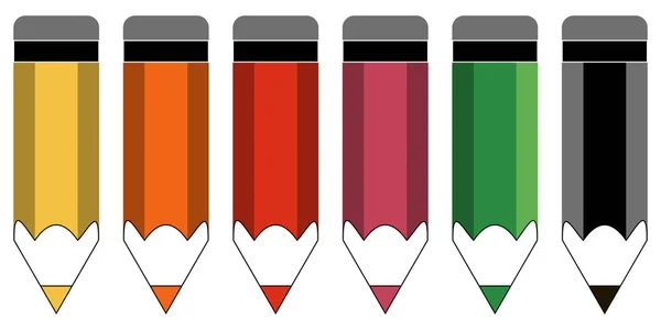 Набір кольорових олівців — стоковий вектор