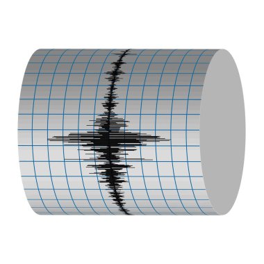 seismograph recording vibrations earthquakes clipart