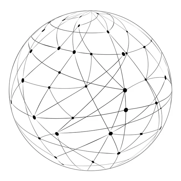 Trafic logistique Globus — Image vectorielle