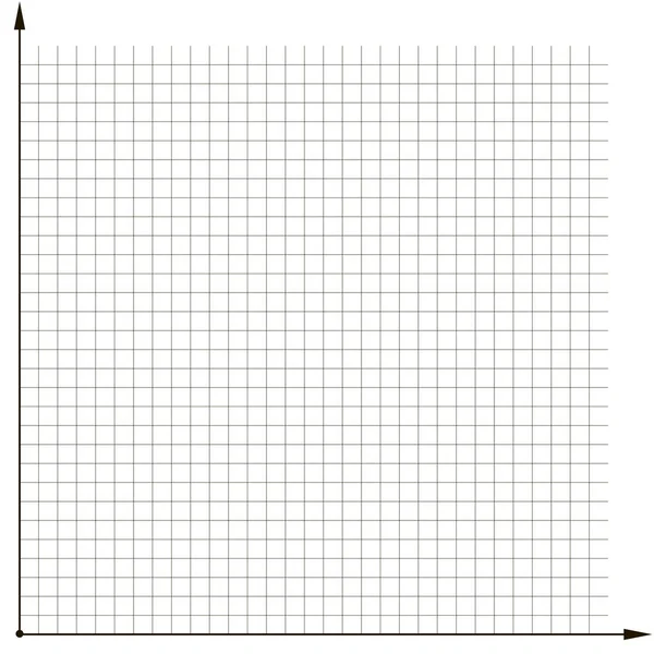 Coordenadas cuadrícula plantilla gráfico para analizar el gráfico — Vector de stock