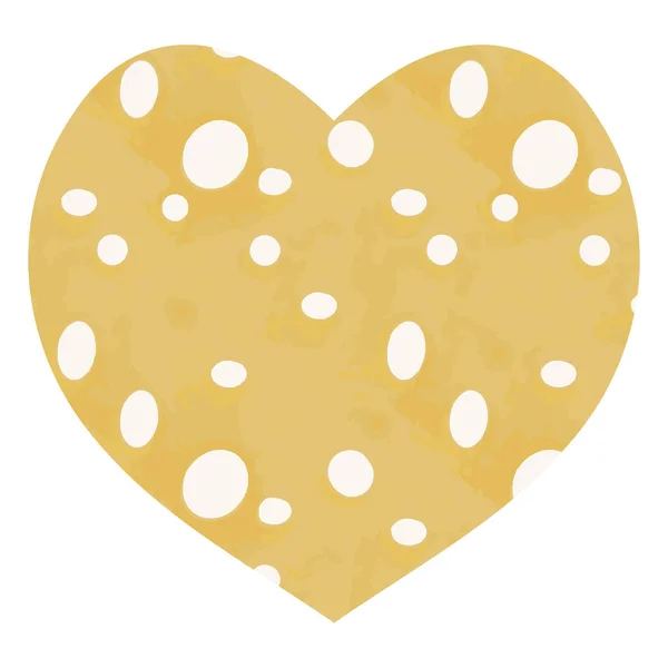 Én szeretem a sajtot szív sajt — Stock Vector