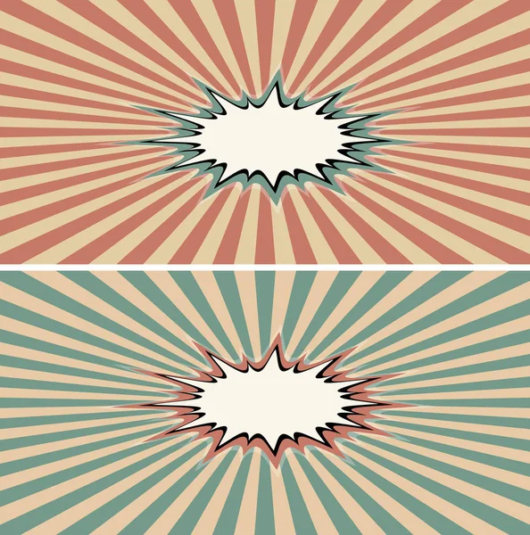 burst rays vintage comic book explosion color, speech effect