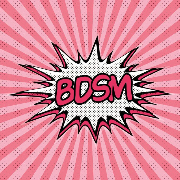 Pernyataan seni pop BDSM - Stok Vektor