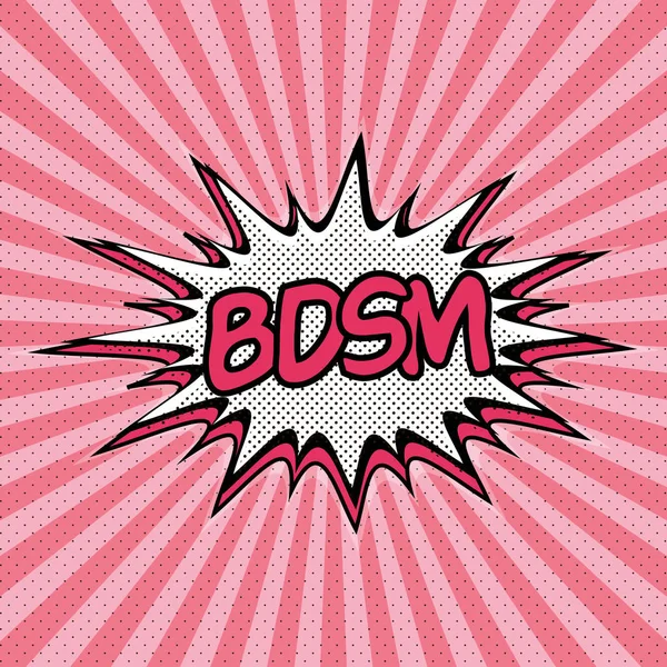 Erklärung der bdsm pop art — Stockvektor