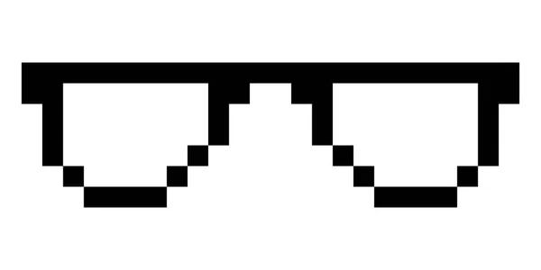 Gafas pixel vector icono Pixel Art Gafas de Thug Life Meme 8 bit —  Fotos de Stock