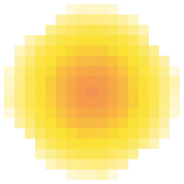 Pixel Sonne Element Hintergrund Logo, Vektor-Logo der Pixel Sonne — Stockvektor