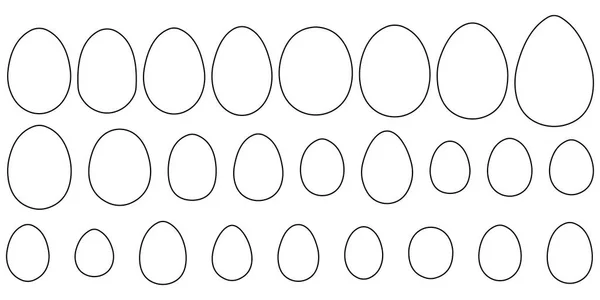 別の鳥や爬虫類の卵のセット — ストックベクタ