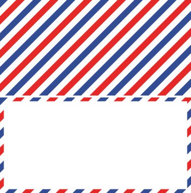 air mail background and frame of the envelope of a letter clipart