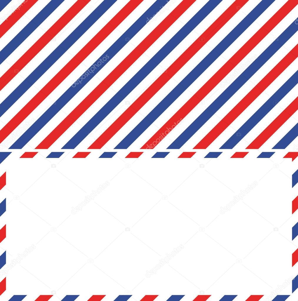 air mail background and frame of the envelope of a letter