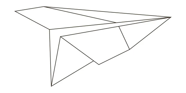紙飛行機は、実行の簡単なベクトル — ストックベクタ