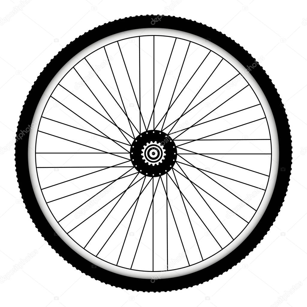 Rear bicycle wheel with spiked bicycle tire