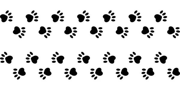 Ίχνη paws σκύλος γάτα δεξιά και αριστερά, διάνυσμα μονοπάτι των ζώων — Διανυσματικό Αρχείο
