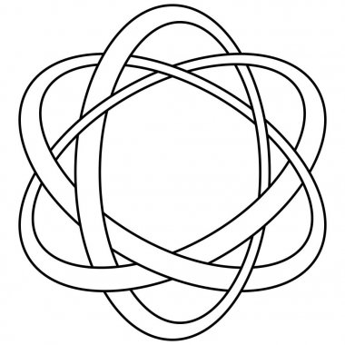 Pleksus yüzük sembolü Kelt tarzı. Gümüş Takı kaşe