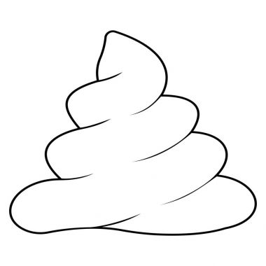 Kaka, bok kroki, kıvrımlarına bok logo karikatür