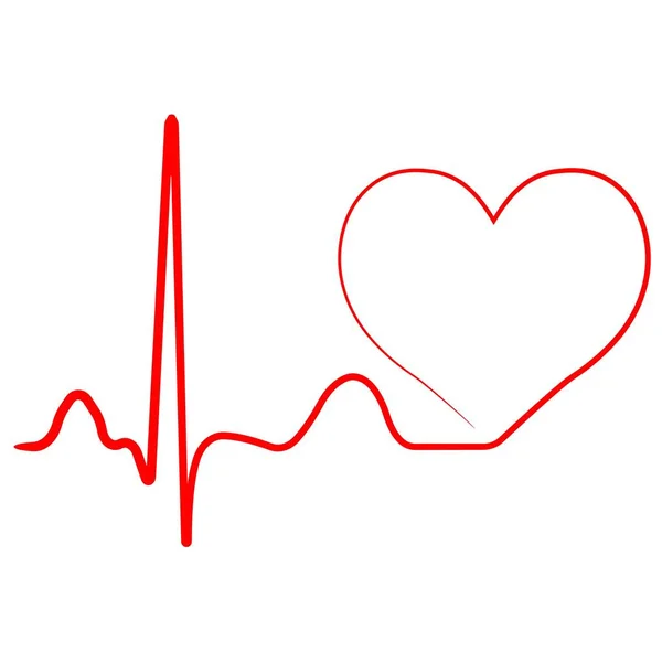 Hastane kalp logosu darbe ile kalp simgesi yendi. — Stok Vektör
