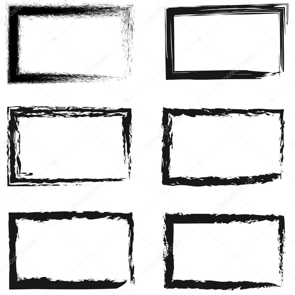 Set of abstract frames for photos or pictures