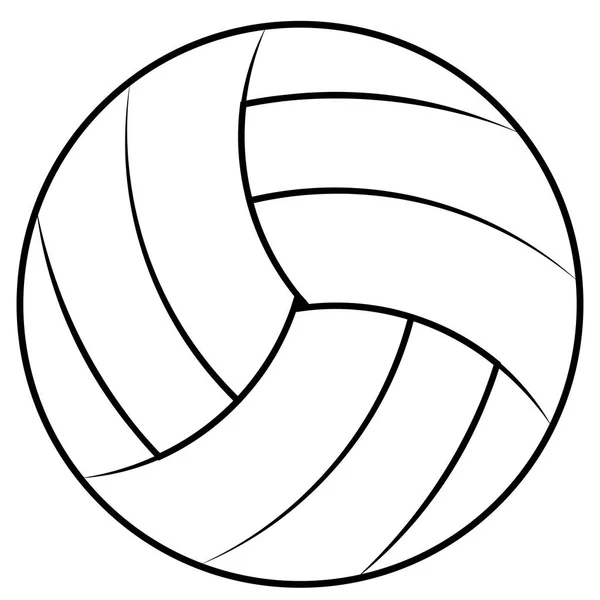 Bola para jogar vôlei de praia, vetor de voleibol bola contornos coloração — Vetor de Stock