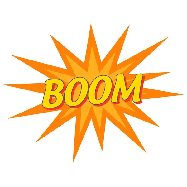 Boom Pop Art Banner Wording Soundeffekt für komische Sprechblase — Stockvektor