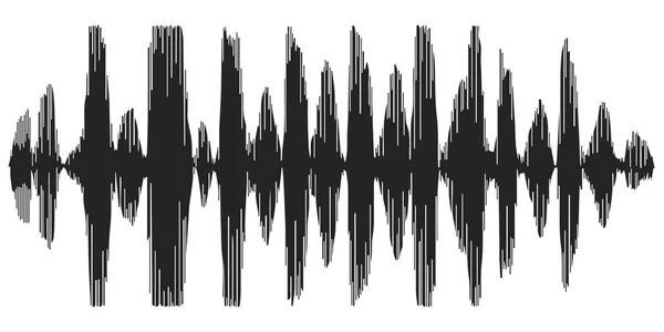 Ondas sonoras gravação discurso, reverb, vetor ícone sintetizador de fala, espectrograma ondas acústicas —  Vetores de Stock