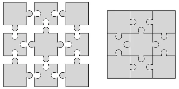 Набор элементов головоломки, головоломки головоломки пустой вектор для создания инфографики, бизнес-презентации, шаблон головоломки — стоковый вектор