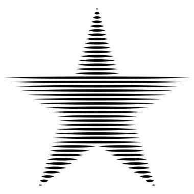 yatay çizgiler çizgileri ABD, vektör yıldız logo pentagonal simge özgürlüğün sembolü yıldız