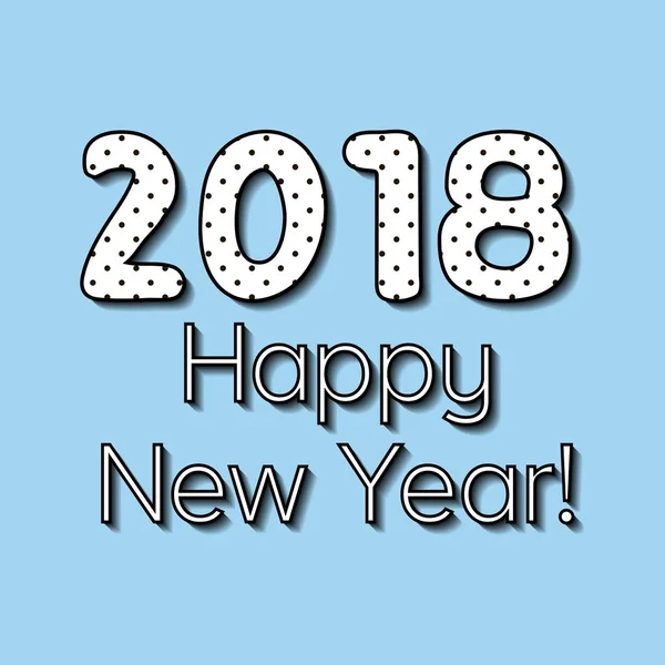 Simple víspera de felicitación nye, año nuevo 2018, el texto vectorial la frase la palabra de la feliz año nuevo 2018 desea víspera nye — Vector de stock
