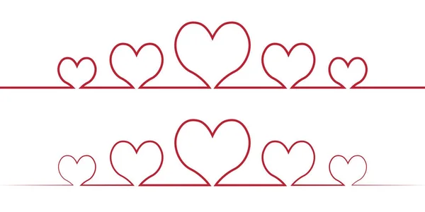 Coeur un dessin de ligne, concept d'amour vectoriel un dessin de ligne d'un coeur mignon amical — Image vectorielle