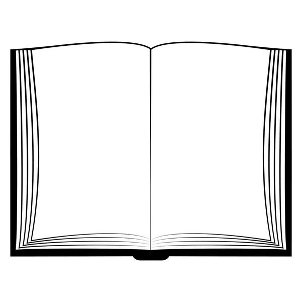 Icono libro abierto, Simular páginas blancas del libro, vector concepto imagen Biblia, Corán — Vector de stock