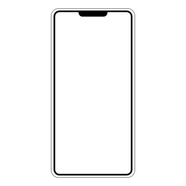 Siluet şekilli cep telefonu akıllı telefonum, vektör şekilli akıllı cep telefonuyum