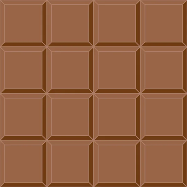 Seamless background milk chocolate tile vector seamless delicious mouth watering chocolate bar — Stock Vector