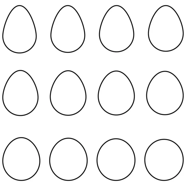 Ange ägg form vektor uppsättning ägg mall med olika form för påsk — Stock vektor