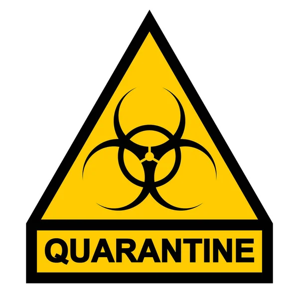 Zeichen-Symbol Quarantäne-Zone, Gebiet Stop Novel Coronavirus Ausbruch covid 19 2019 nCoV Symptome in Wuhan China, Vektorquarantäne Biohazard Zeichen biologische Aktivität Bedrohung Alarm — Stockvektor