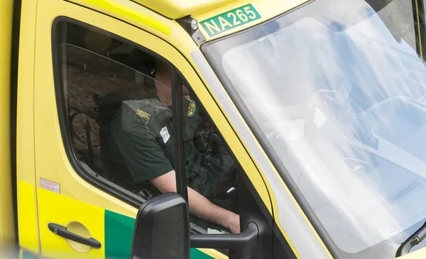 Ayrıntı bir Galli ambulans taksi ve ilk yardım.