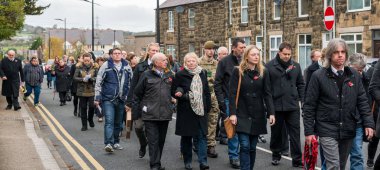 Anma töreni anma Pazar üzerinde 2016 yılında Wrexham Galler