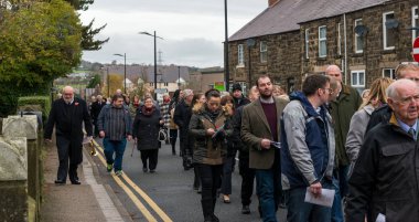 Anma töreni anma Pazar üzerinde 2016 yılında Wrexham Galler