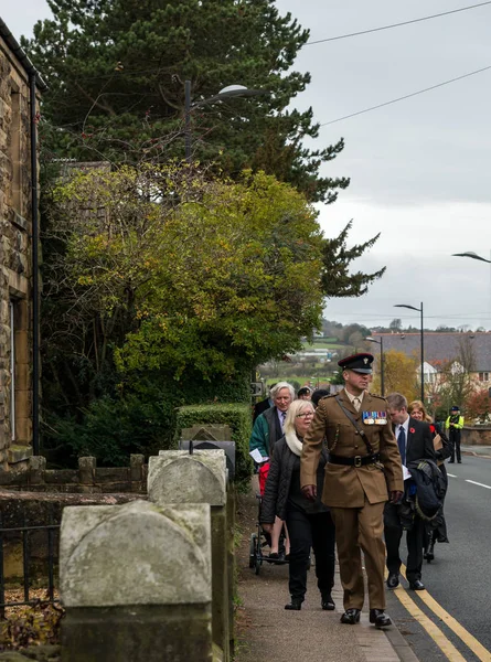 De Remembrance Parade op Remembrance Sunday 2016 in Wrexham Wales — Stockfoto