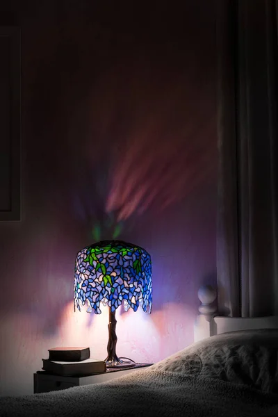 Vitray lamba aydınlatma yatak güzel ile gece yansıtacak