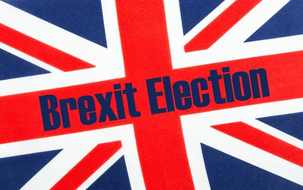 Brexit valet, text på Union Jack flagga. — Stockfoto