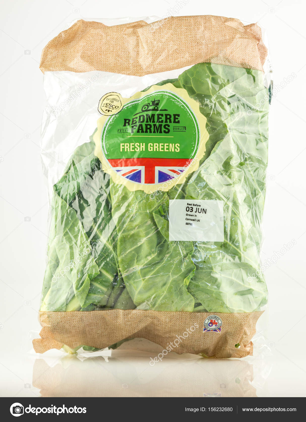 Bag Of Fresh Greens From Redmere Farms For Tesco Stock Editorial Photo C Caymia